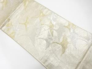 群鶴模様織り出し　袋帯